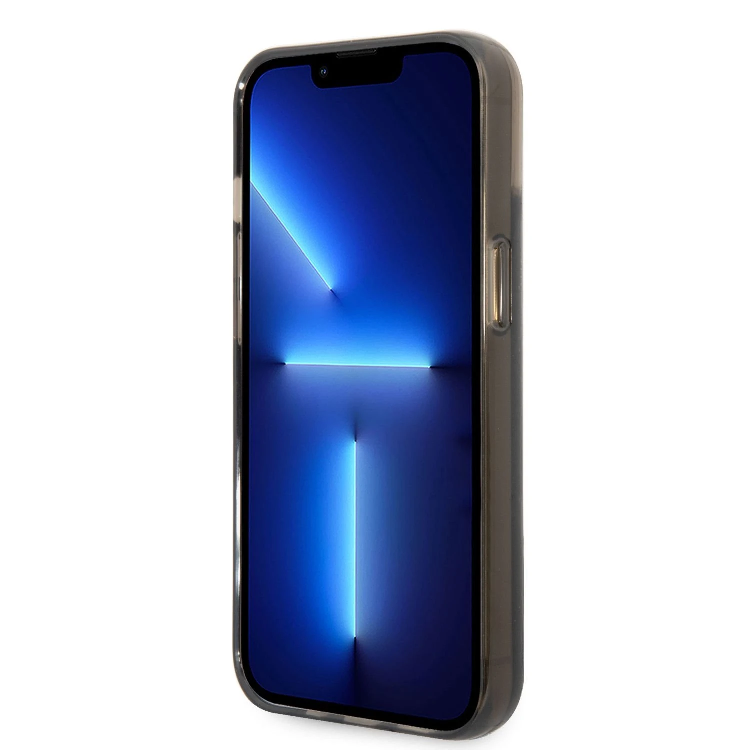 Apple iPhone 14 Karl Lagerfeld dėklas Liquid Glitter Elong juodos spalvos