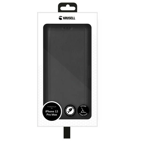 Dėklas Krusell PhoneWalet iPhone 12 Pro Max 6,7" juoda/juodas 62169