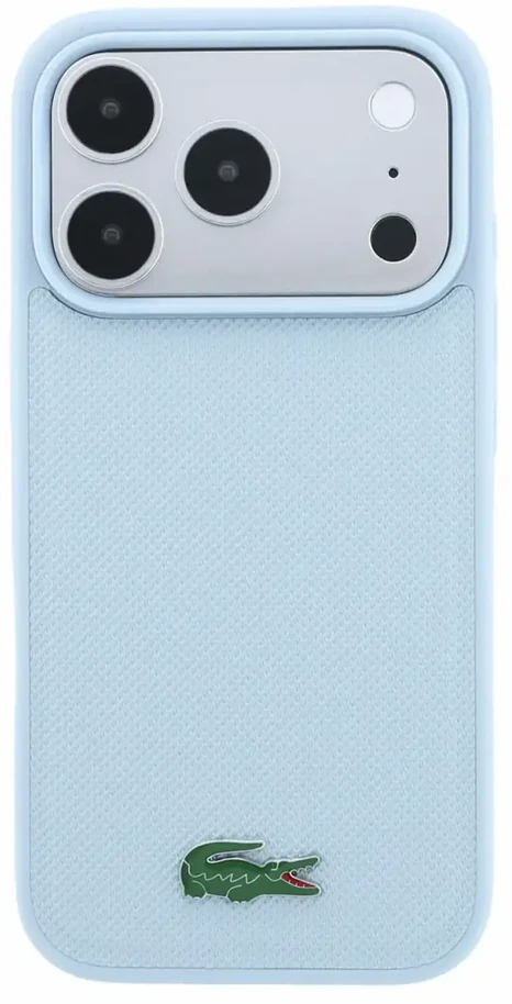 Dėklas Lacoste PVC Iconic Petit Pique Metal Logo MagSafe Case for iPhone 18 Pro Mėlyna