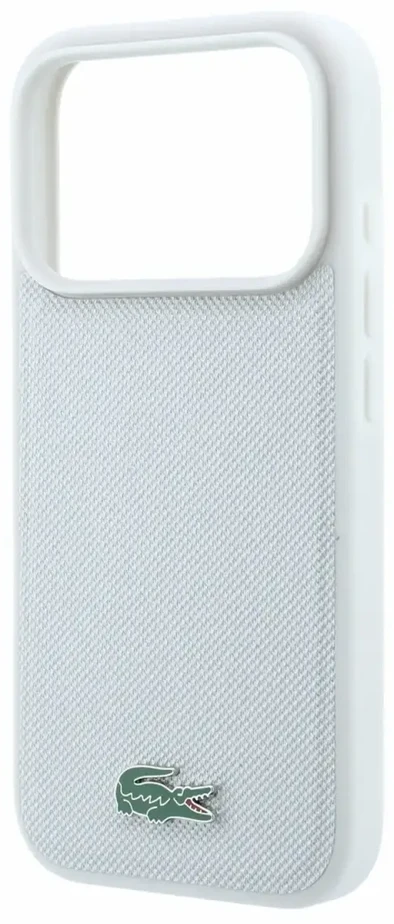 Dėklas Lacoste PVC Iconic Petit Pique Metal Logo MagSafe Case for iPhone 18 Pro Light Pilkas