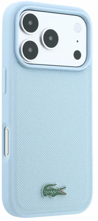 Dėklas Lacoste PVC Iconic Petit Pique Metal Logo MagSafe Case for iPhone 18 Pro Mėlyna