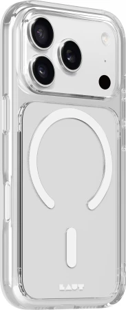 Dėklas Laut Crystal Fluro Apple iPhone 17 Pro, skaidrus šviesus pilkas