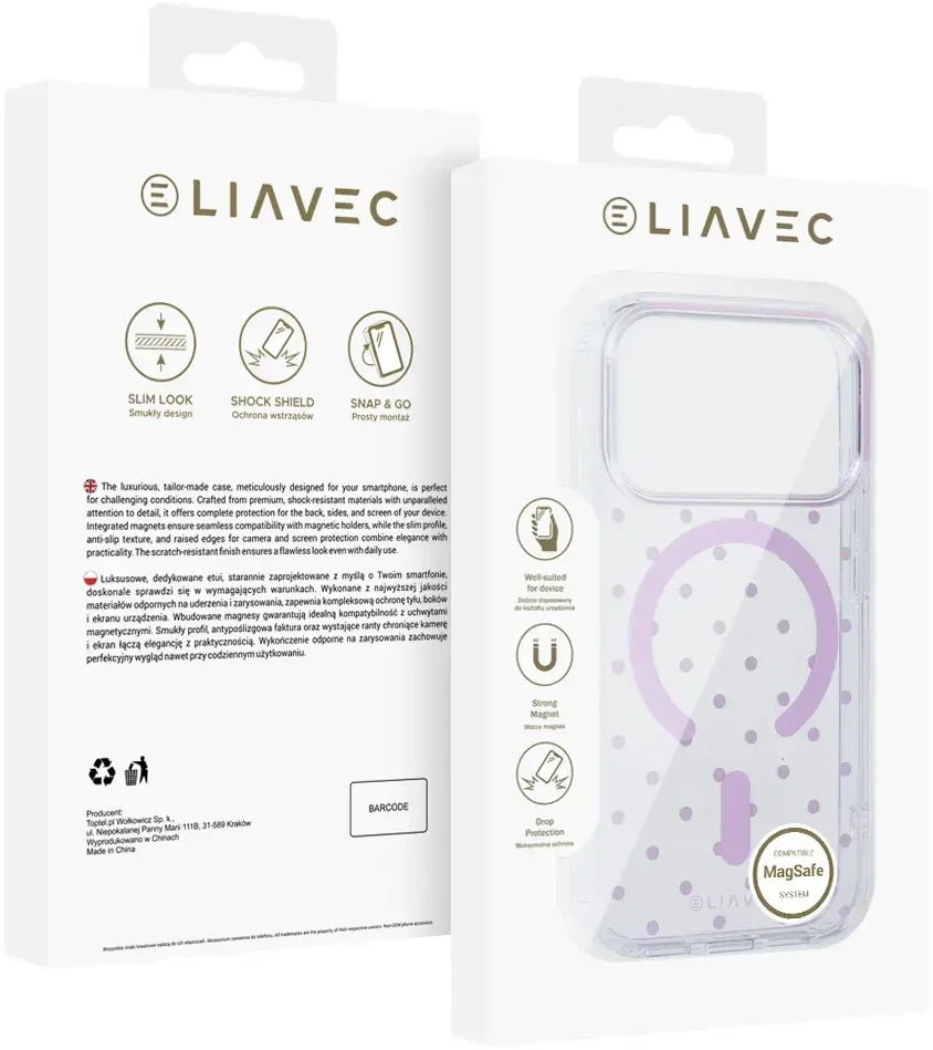 Dėklas Liavec Bubble Case do Iphone 18 Pro Max/17 Pro Max rožinė