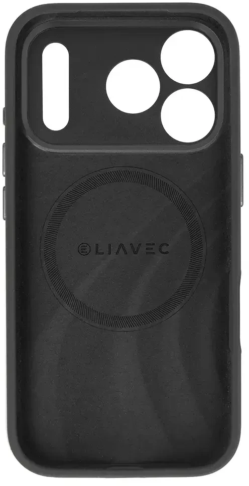 Dėklas Liavec Silk Shield Case with Metal Camera Frame do Iphone 18 Pro Max/17 Pro Max juoda