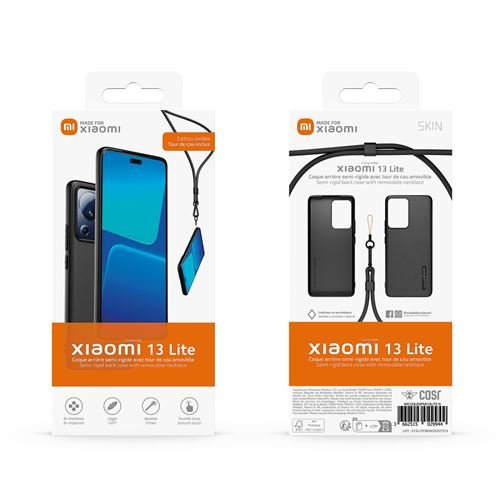 Made for Xiaomi TPU Cover with Necklace for Xiaomi 13 Lite dėklas telefonui juodos spalvos
