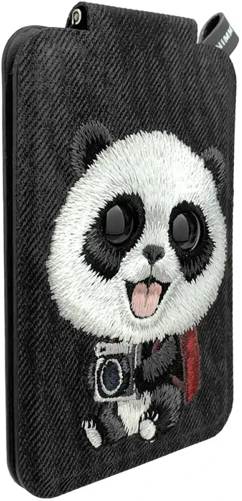Magnetinis telefono laikiklis „Nimmy New Big-Eye Cute Pets 2.0 Panda“ juodos spalvos