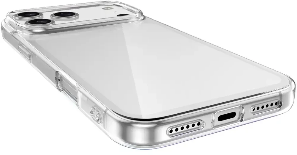 Marka Niezdefiniowana - iPhone 18 Pro Max / 17 Pro Max apsauginis TPU dėklas su apsauga nuo pirštų atspaudų - permatomas