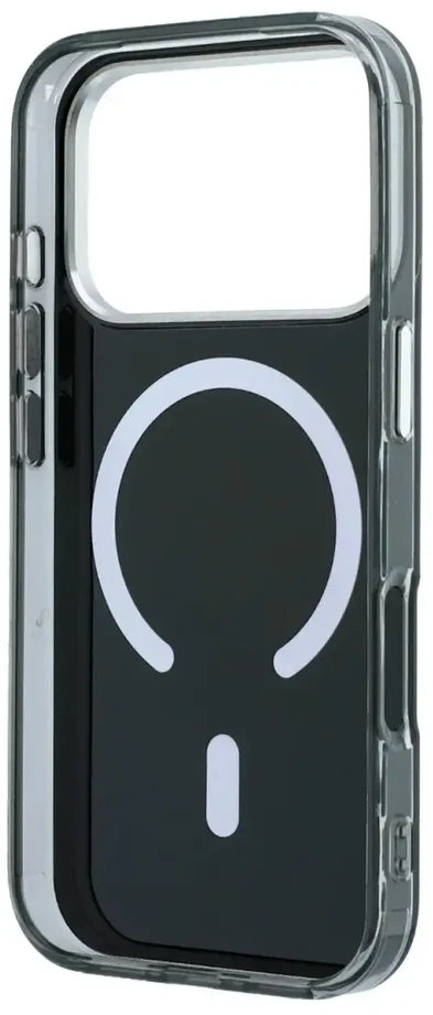 Mercedes PC/TPU dvigubo sluoksnio MagSafe dėklas, skirtas iPhone 18 Pro, juodas/antracito spalvos