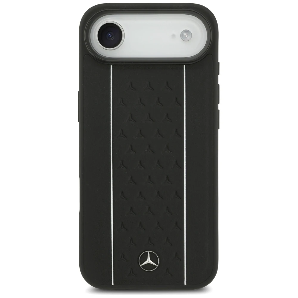 Mercedes Leather Star Pattern Stripes MagSafe dėklas skirtas Apple iPhone Air juodos spalvos