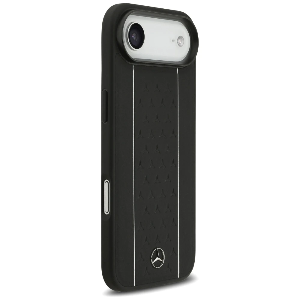 Mercedes Leather Star Pattern Stripes MagSafe dėklas skirtas Apple iPhone Air juodos spalvos