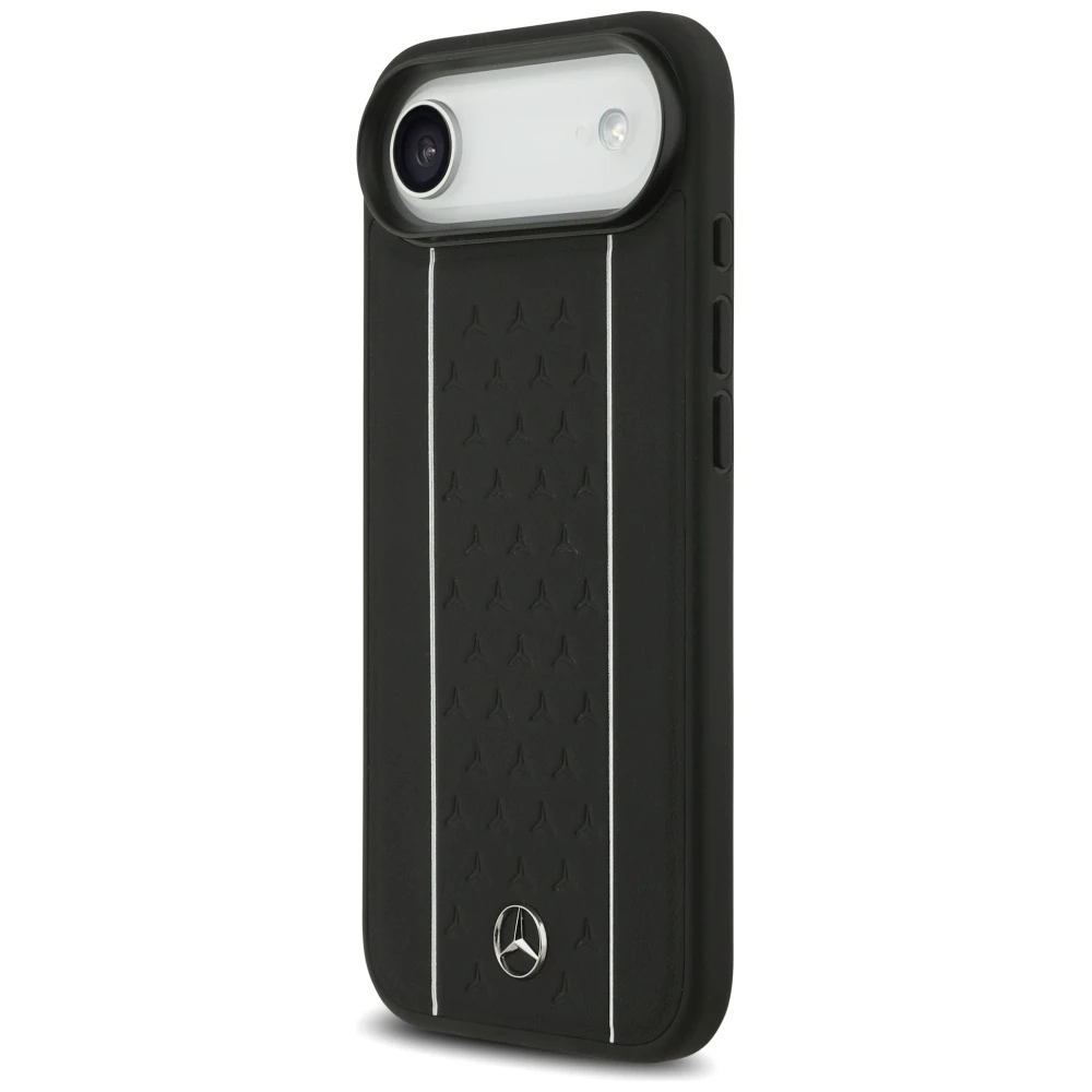 Mercedes Leather Star Pattern Stripes MagSafe dėklas skirtas Apple iPhone Air juodos spalvos