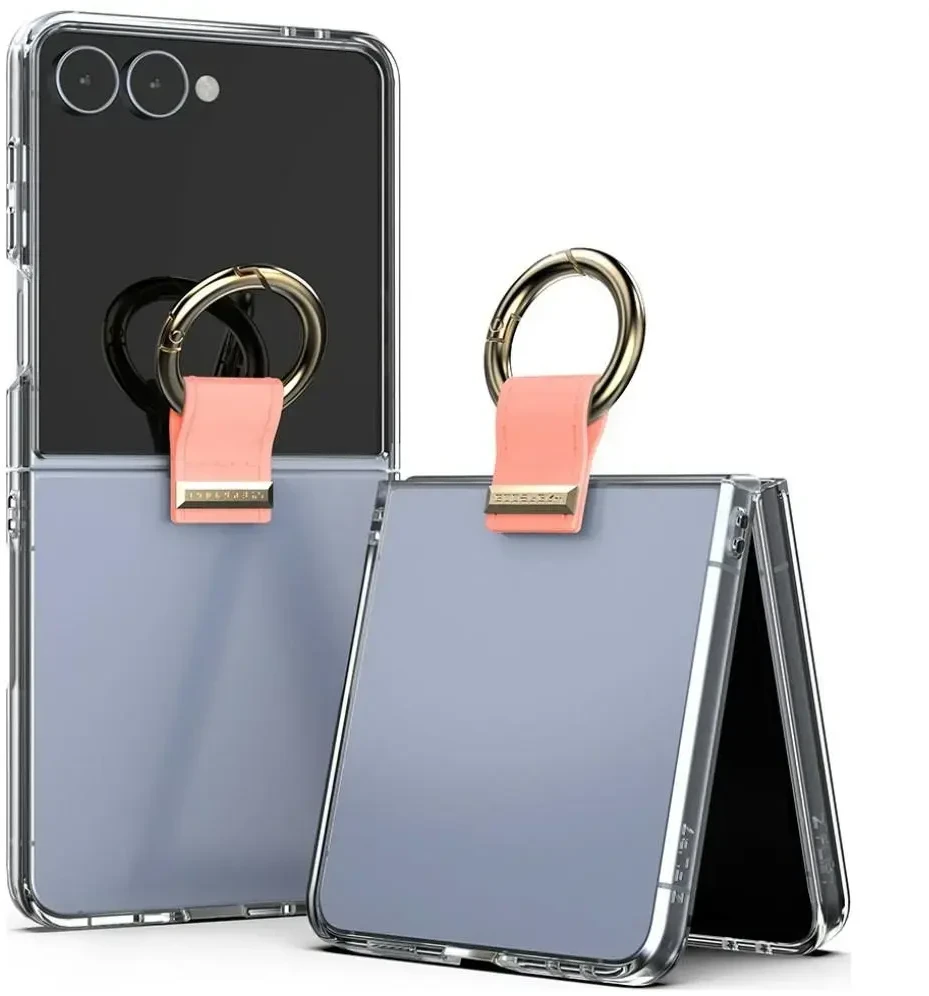 Dėklas Mercury Golden Bell Clear Case do Samsung Galaxy Z Flip8 rožinė