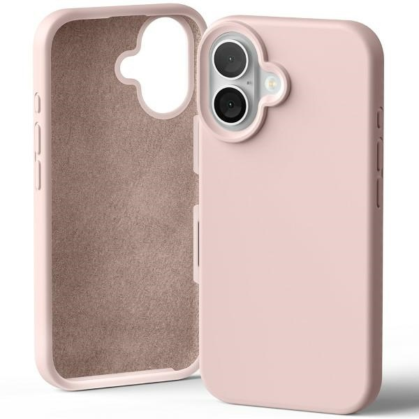 Dėklas Mercury Silikoninis dėklas Apple iPhone 16 rožinio smėlio