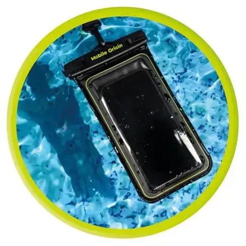 Mobile Origin Mobilus Origin Neperšlampamas plaukiojantis dėklas 6,8", balta/oranžinė