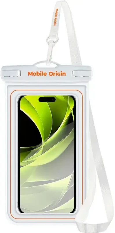 Mobile Origin Mobilus Origin Neperšlampamas plaukiojantis dėklas 6,8", balta/oranžinė