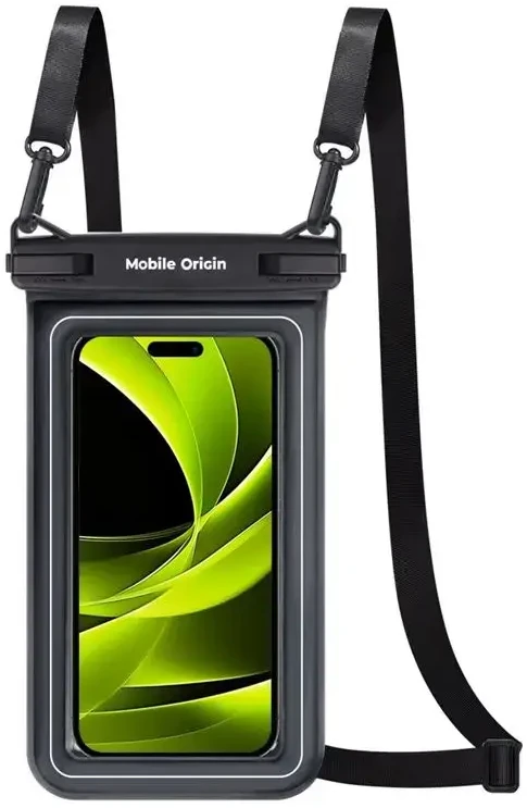 Mobile Origin Vandeniui atsparus plūduriuojantis dėklas su mažu maišeliu 6,8" - juodas/baltas