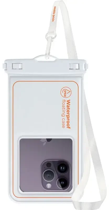 Mobile Origin Mobilus Origin Neperšlampamas plaukiojantis dėklas 6,8", balta/oranžinė