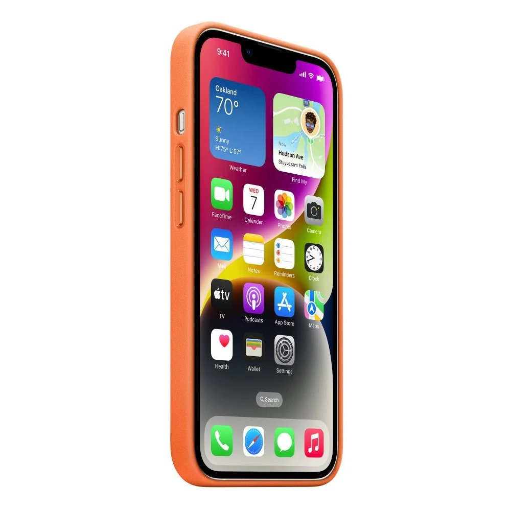 Apple iPhone 14 Plus Odinis dėklas with MagSafe - Oranžinis