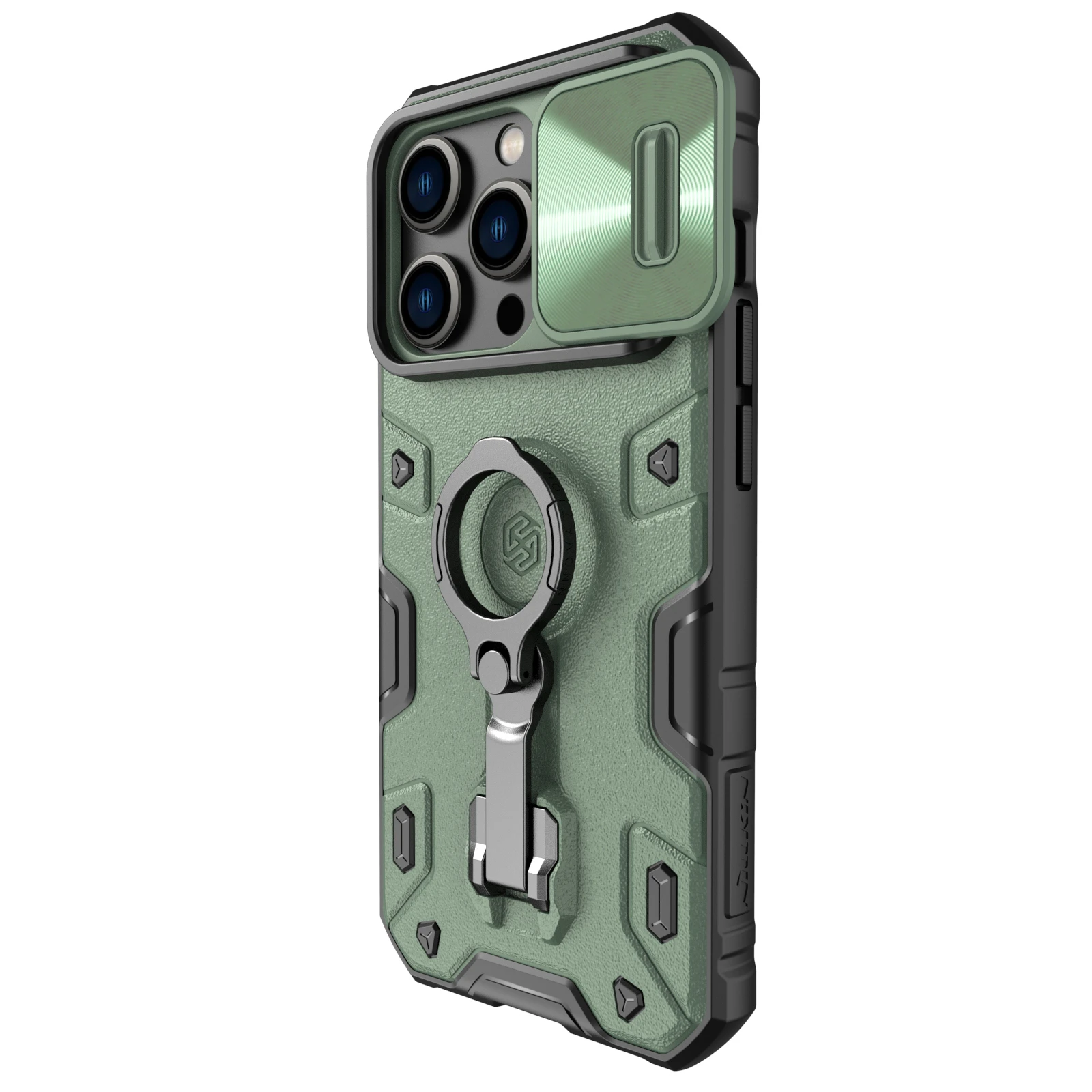 Dėklas Nillkin CamShield Armor Pro Apple iPhone 14 Pro žalias