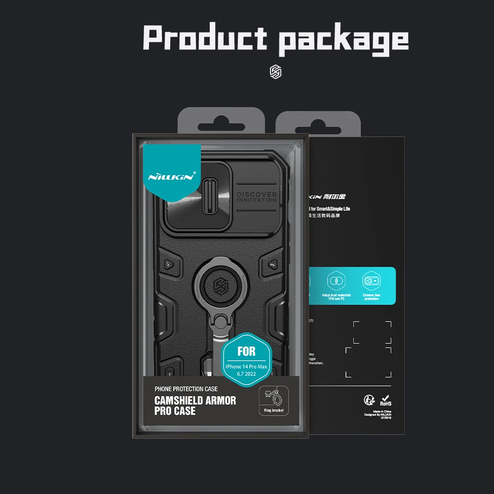 Dėklas Nillkin CamShield Armor Pro Apple iPhone 14 Pro Max žalias