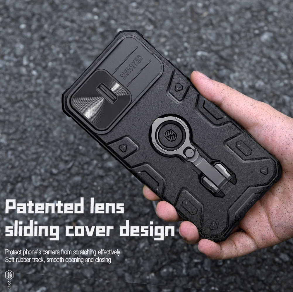 Dėklas Nillkin CamShield Armor Pro Apple iPhone 14 Pro Max žalias