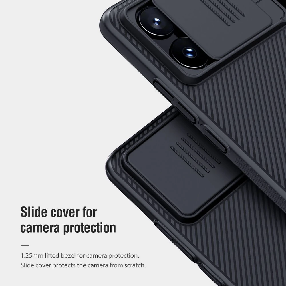 Nillkin CamShield Hard dėklas skirtas Poco X6 Pro 5G juodos spalvos