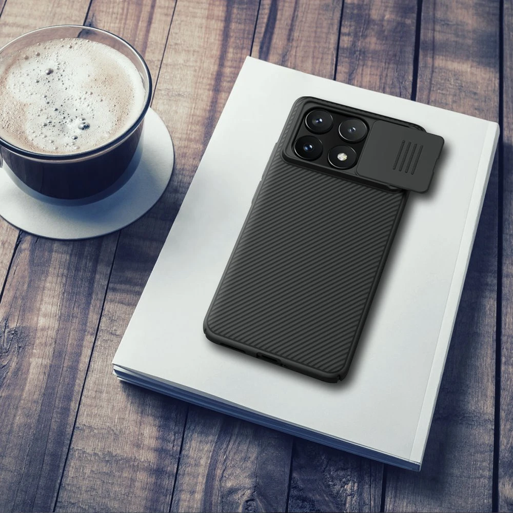 Nillkin CamShield Hard dėklas skirtas Poco X6 Pro 5G juodos spalvos