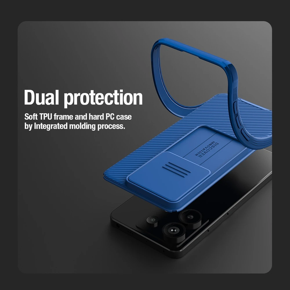 Xiaomi Redmi Note 13 5G Nillkin CamShield dėklas juodos spalvos