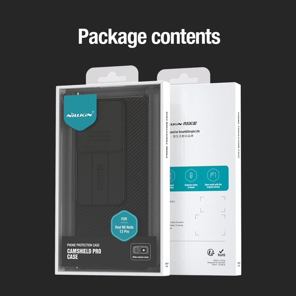 Xiaomi Redmi Note 13 5G Nillkin CamShield dėklas juodos spalvos