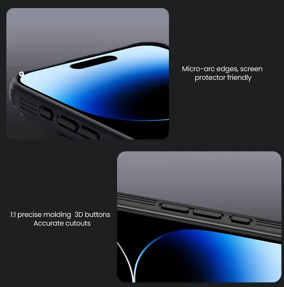 Nillkin CamShield PRO Hard Apple iPhone 16 dėklas telefonui juodos spalvos