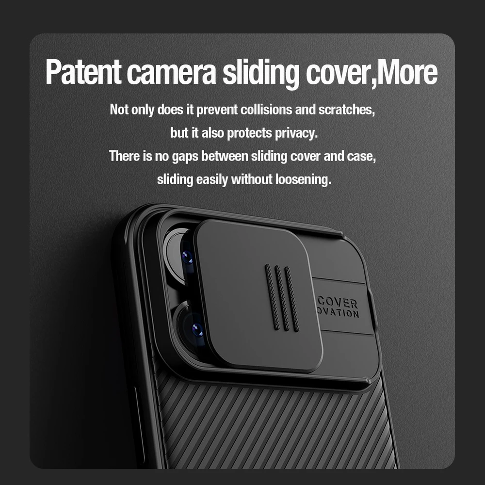 Dėklas Nillkin CamShield Pro Apple iPhone 15 Pro Max mėlynas