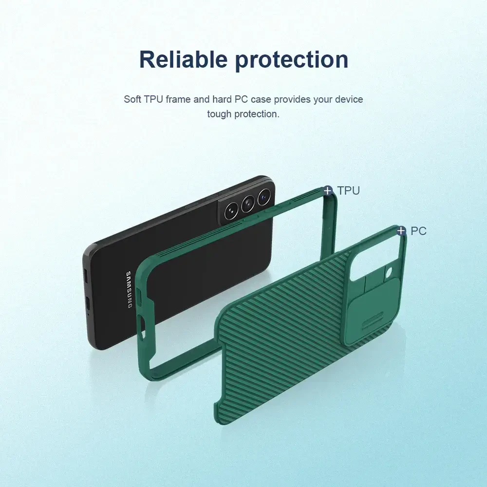 Nillkin CamShield Pro dėklas, skirtas SAMSUNG S22 (juodas)