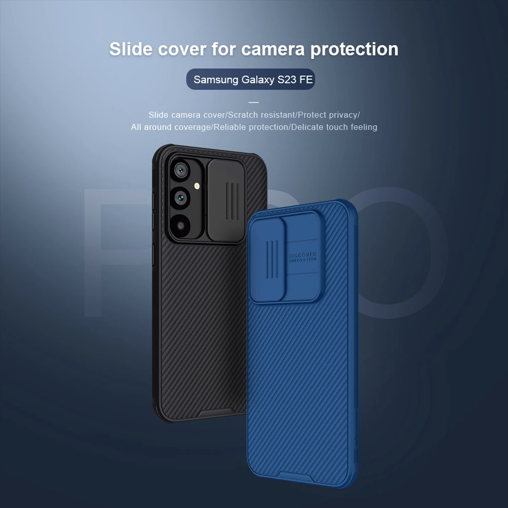 Dėklas Nillkin CamShield Pro Samsung S711 S23 FE mėlynas