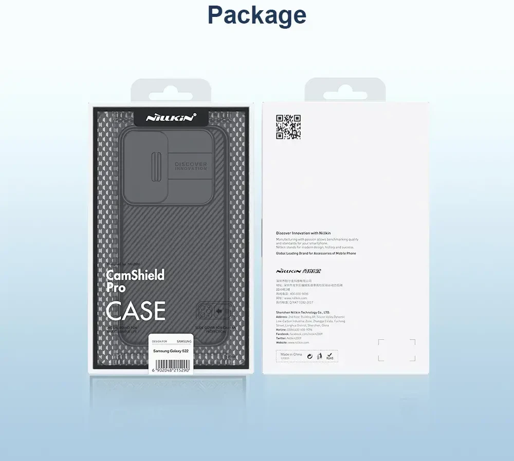 Nillkin CamShield Pro dėklas, skirtas SAMSUNG S22 (juodas)