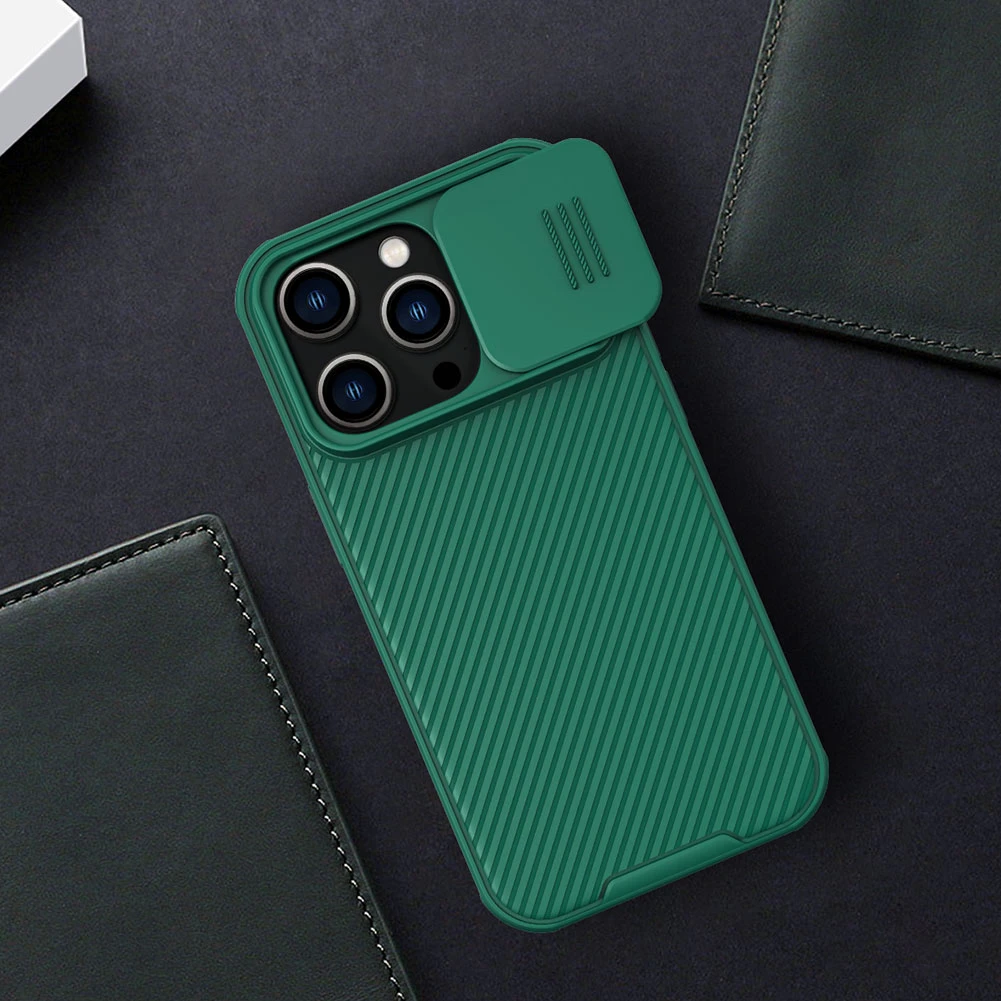 Dėklas Nillkin CamShield Pro Apple iPhone 14 Pro žalias