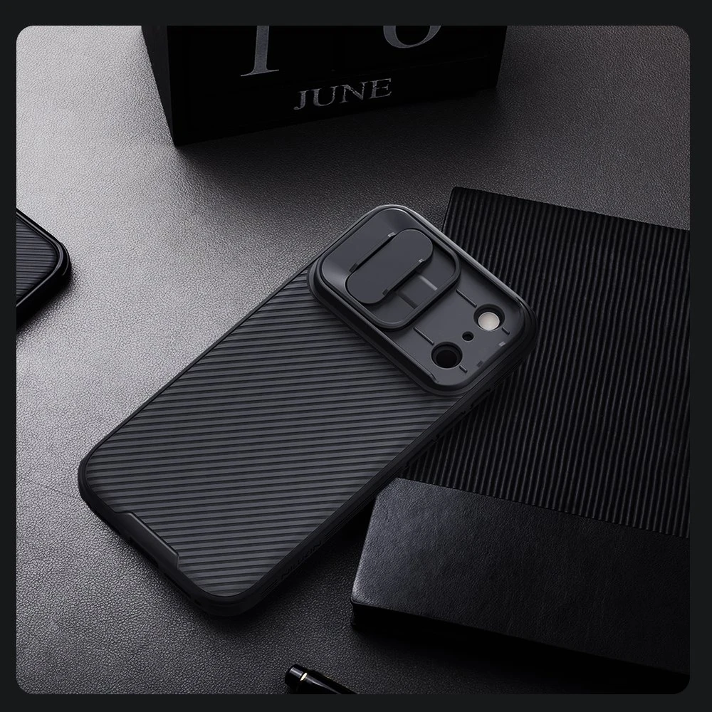 Nillkin CamShield PRO Magnetic Hard dėklas skirtas Apple iPhone 17 Pro juodos spalvos