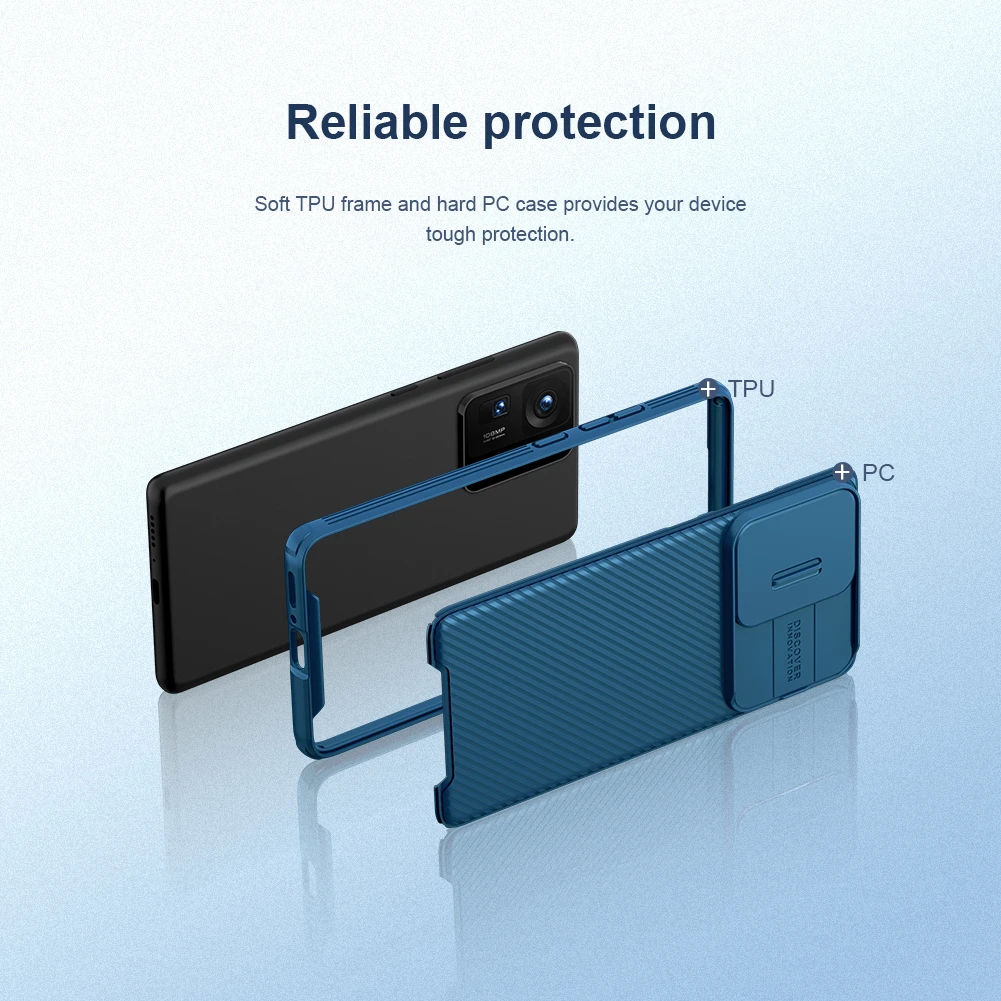 Nillkin CamShield Pro PC+TPU dėklas telefonui Xiaomi Mix 4 juodos spalvos