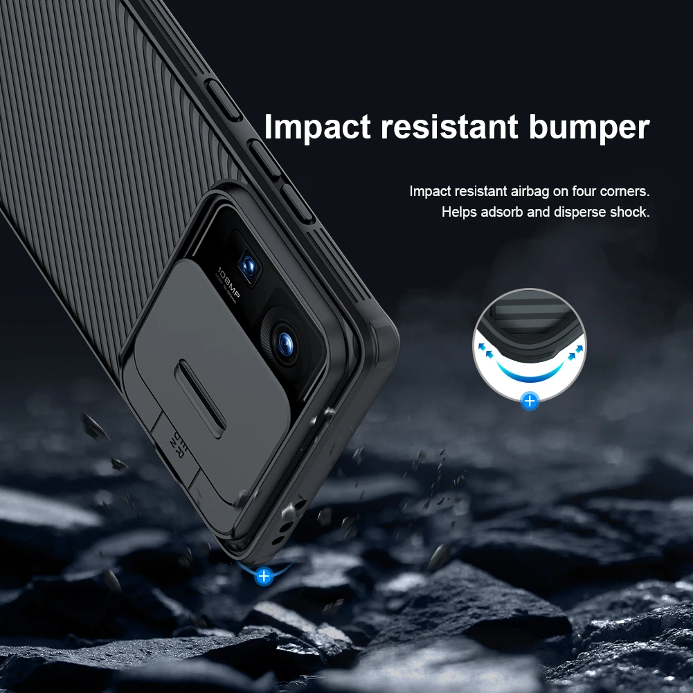 Nillkin CamShield Pro PC+TPU dėklas telefonui Xiaomi Mix 4 juodos spalvos