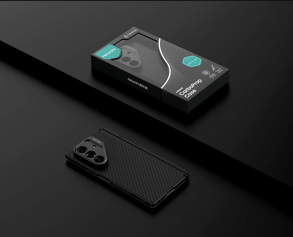 Nillkin CarboProp Aramid Magnetic Pen Slot dėklas skirtas Samsung Galaxy Z Fold 7 juodos spalvos
