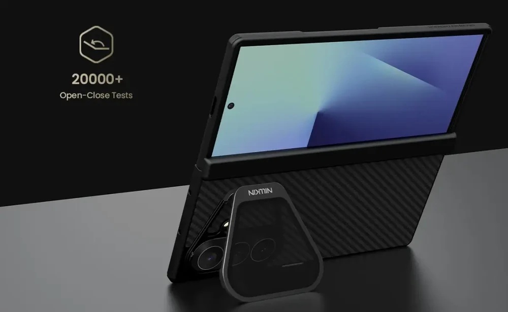 Nillkin CarboProp Aramid Magnetic dėklas skirtas Samsung Galaxy Z Fold 8 Ultra juodos spalvos