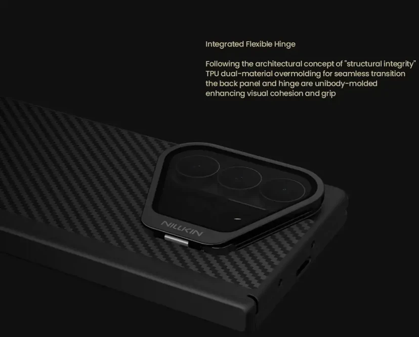 Nillkin CarboProp Aramid Magnetic dėklas skirtas Samsung Galaxy Z Fold 8 Ultra juodos spalvos