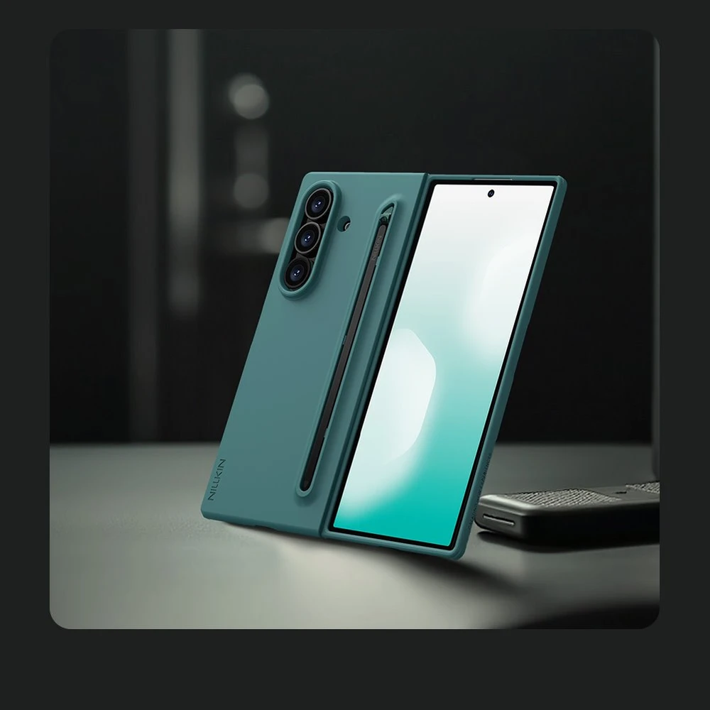 Nillkin Flex Pure Fold Pen Slot dėklas skirtas Samsung Galaxy Z Fold 7 Light žalios spalvos