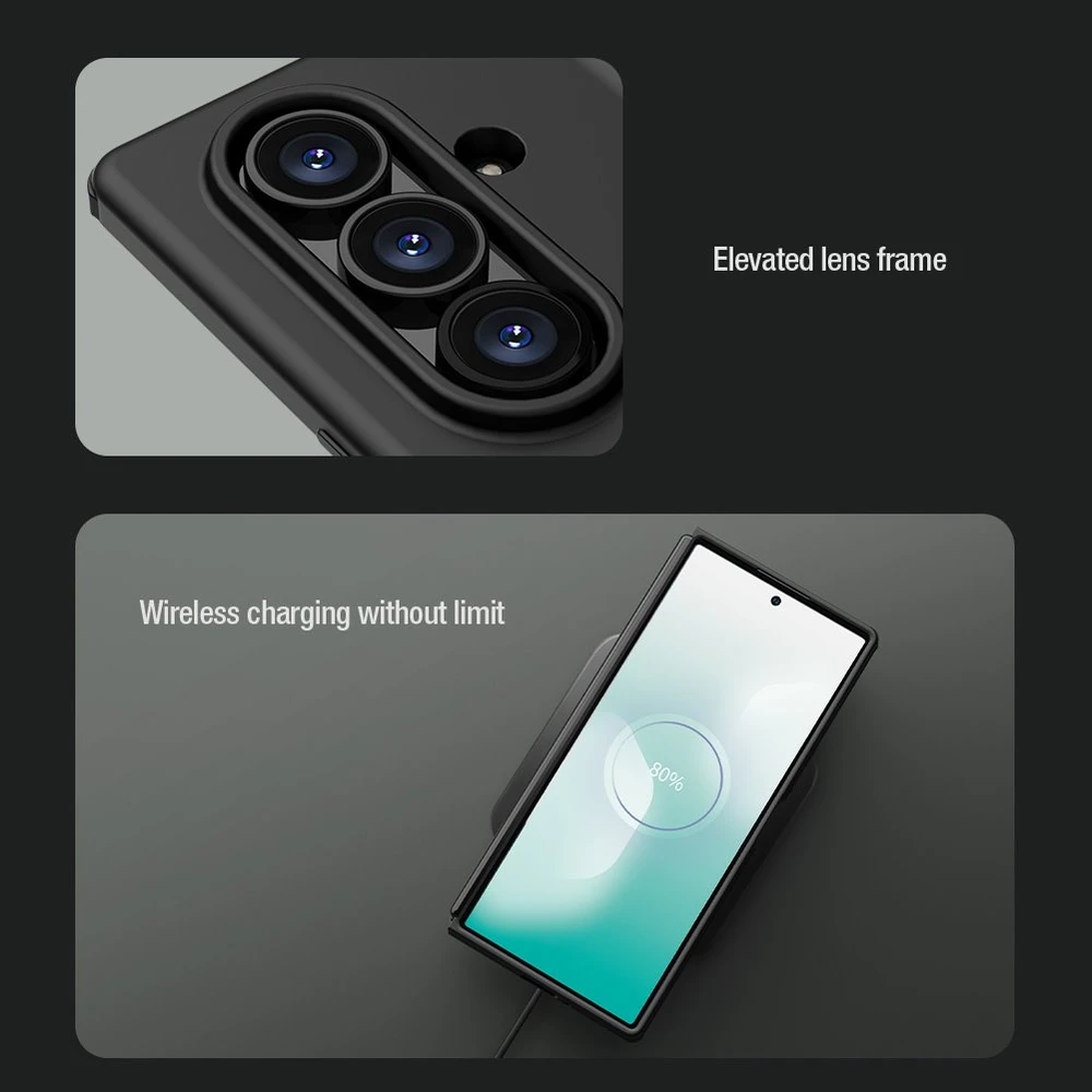 Nillkin Flex Pure Fold Pen Slot dėklas skirtas Samsung Galaxy Z Fold 7 Light žalios spalvos