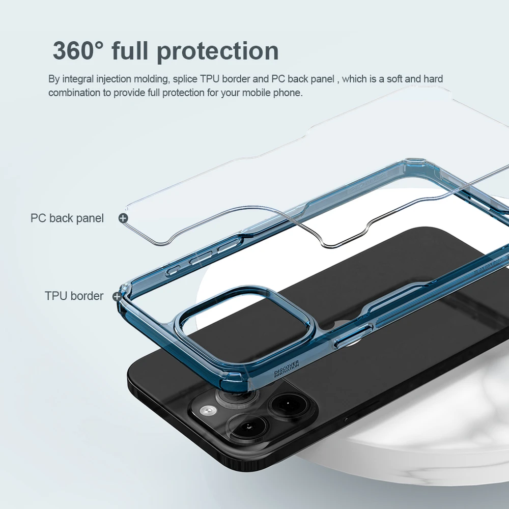 Dėklas Nillkin Nature TPU Pro Apple iPhone 15 Pro baltas