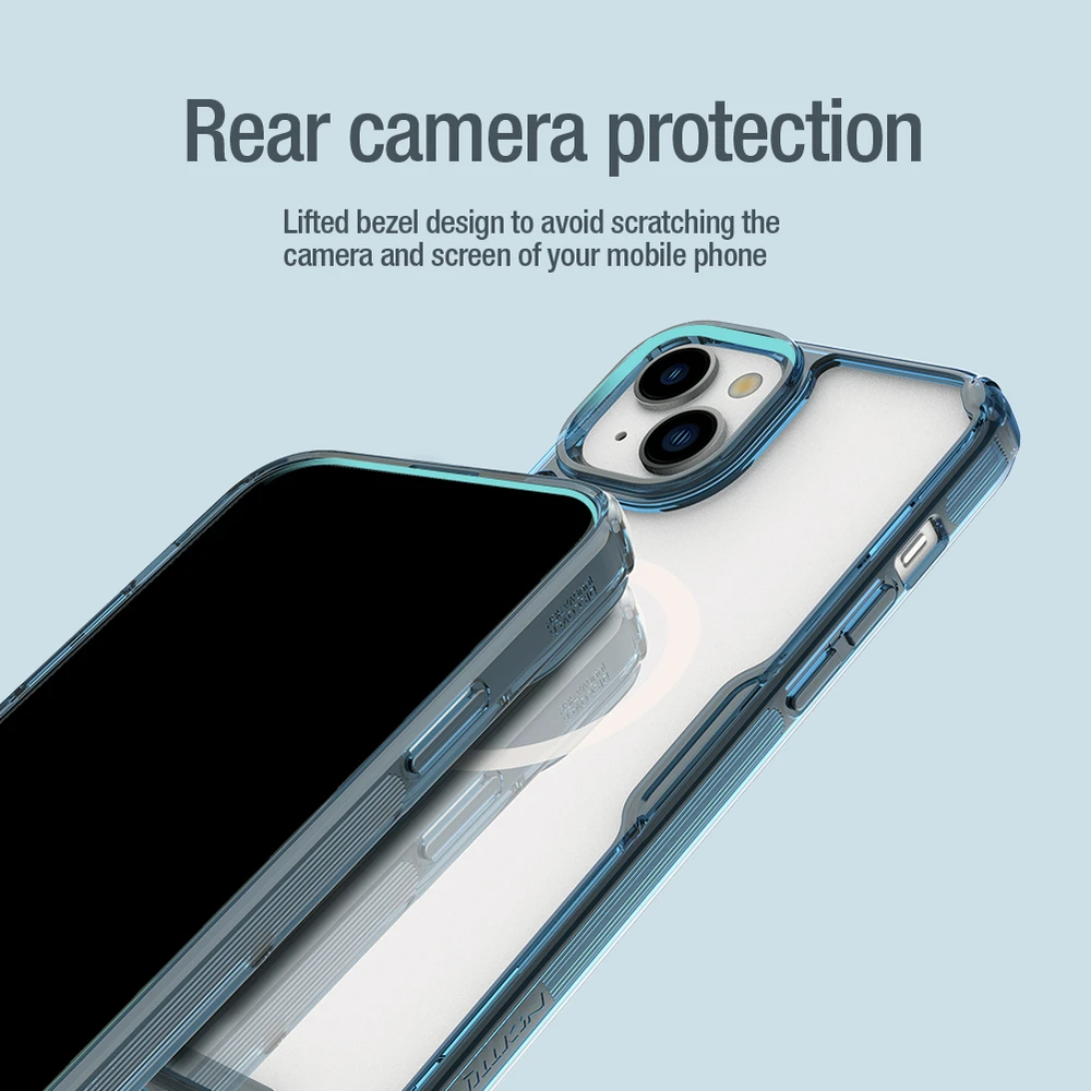 Nillkin Nature Pro armored with MagSafe Apple iPhone 15 Plus – dėklas telefonui mėlynos spalvos