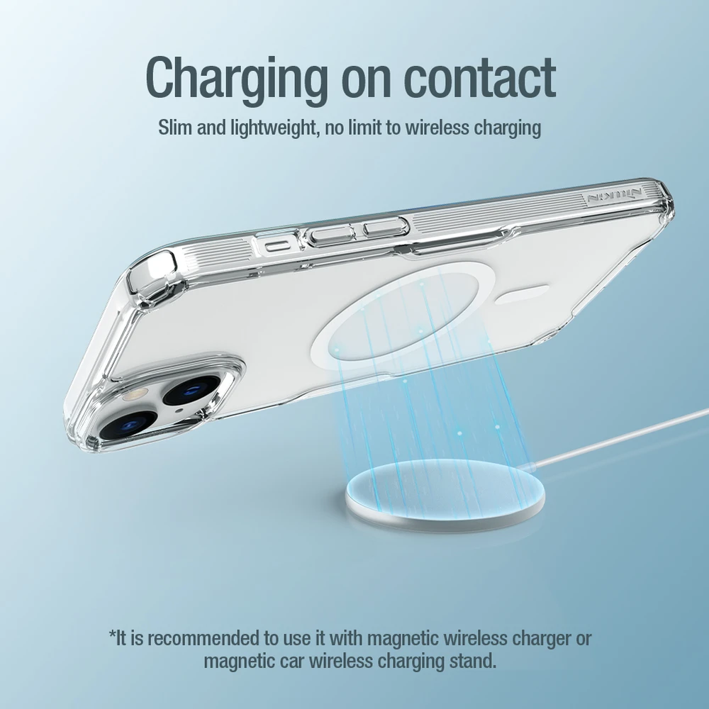 Nillkin Nature Pro armored with MagSafe Apple iPhone 15 Plus – dėklas telefonui mėlynos spalvos