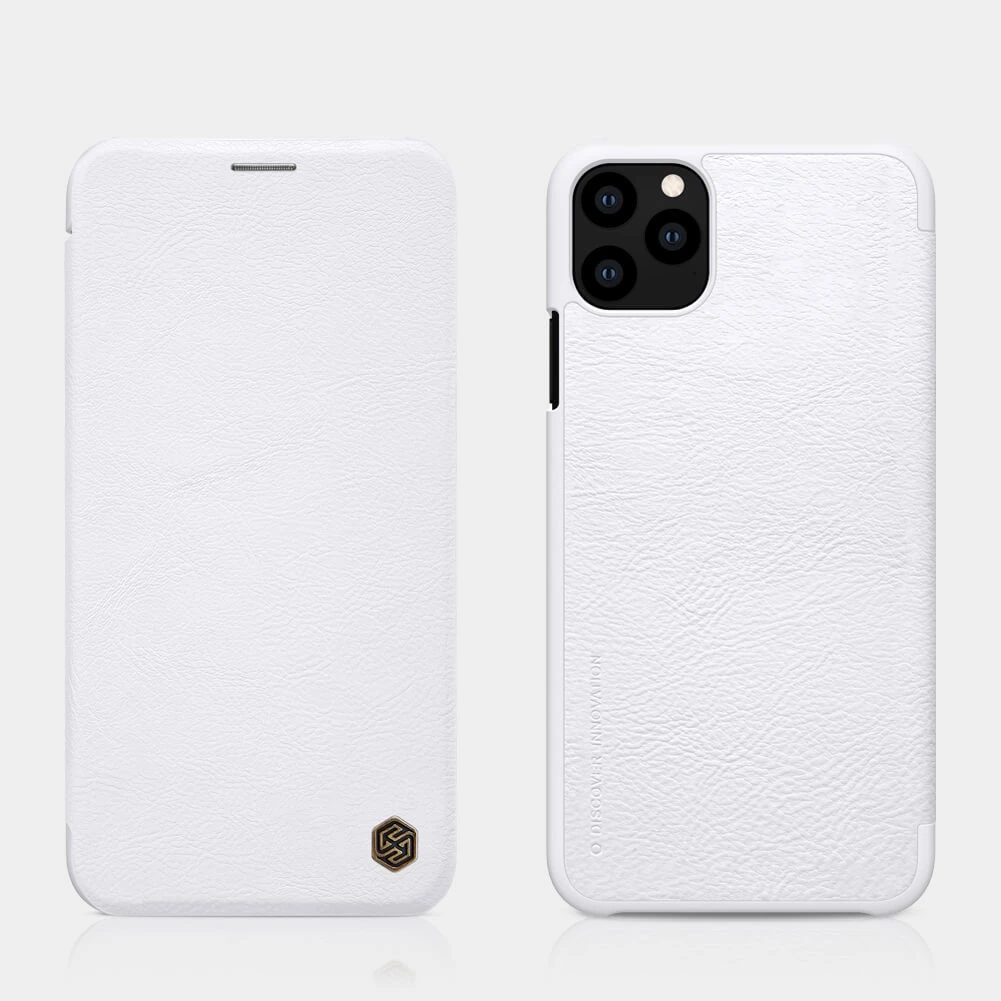 Dėklas Nillkin Qin skirtas Apple iPhone 11 Pro Max baltos spalvos