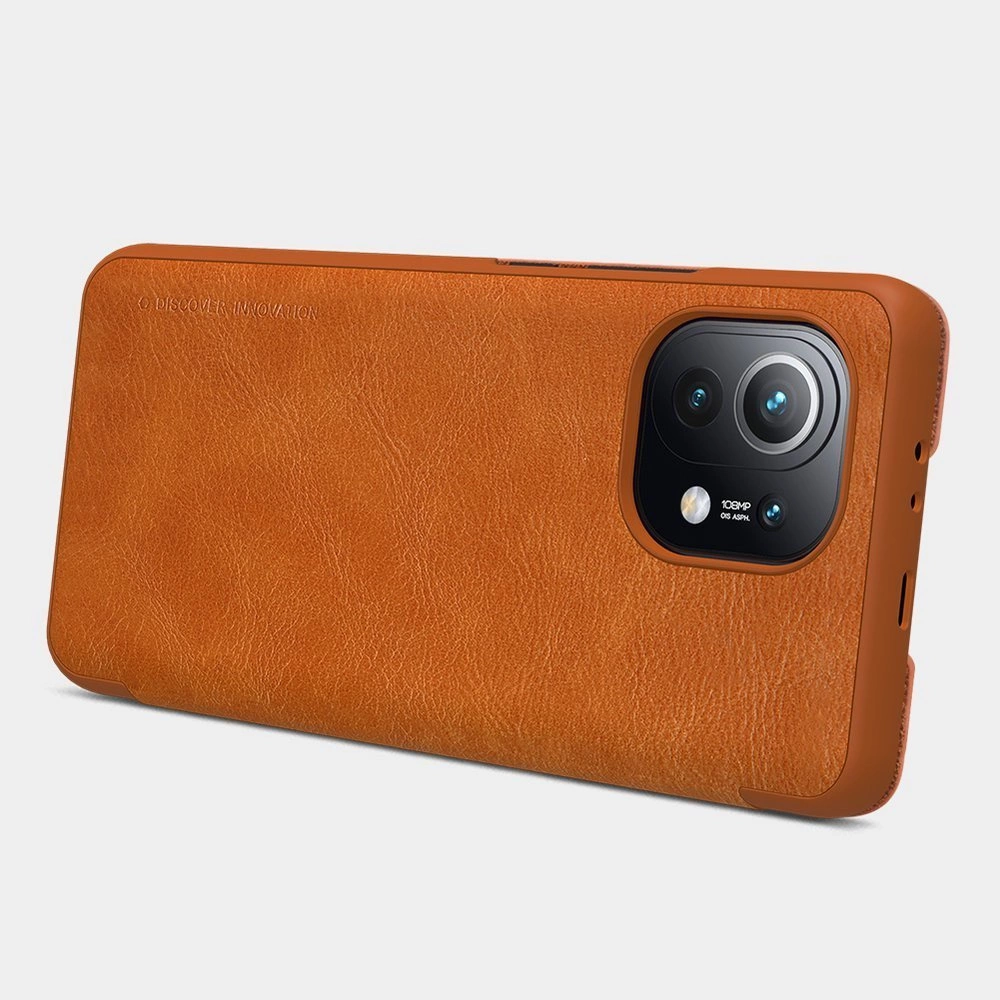 Nillkin Qin Odinis dėklas Xiaomi Mi 11 ruda