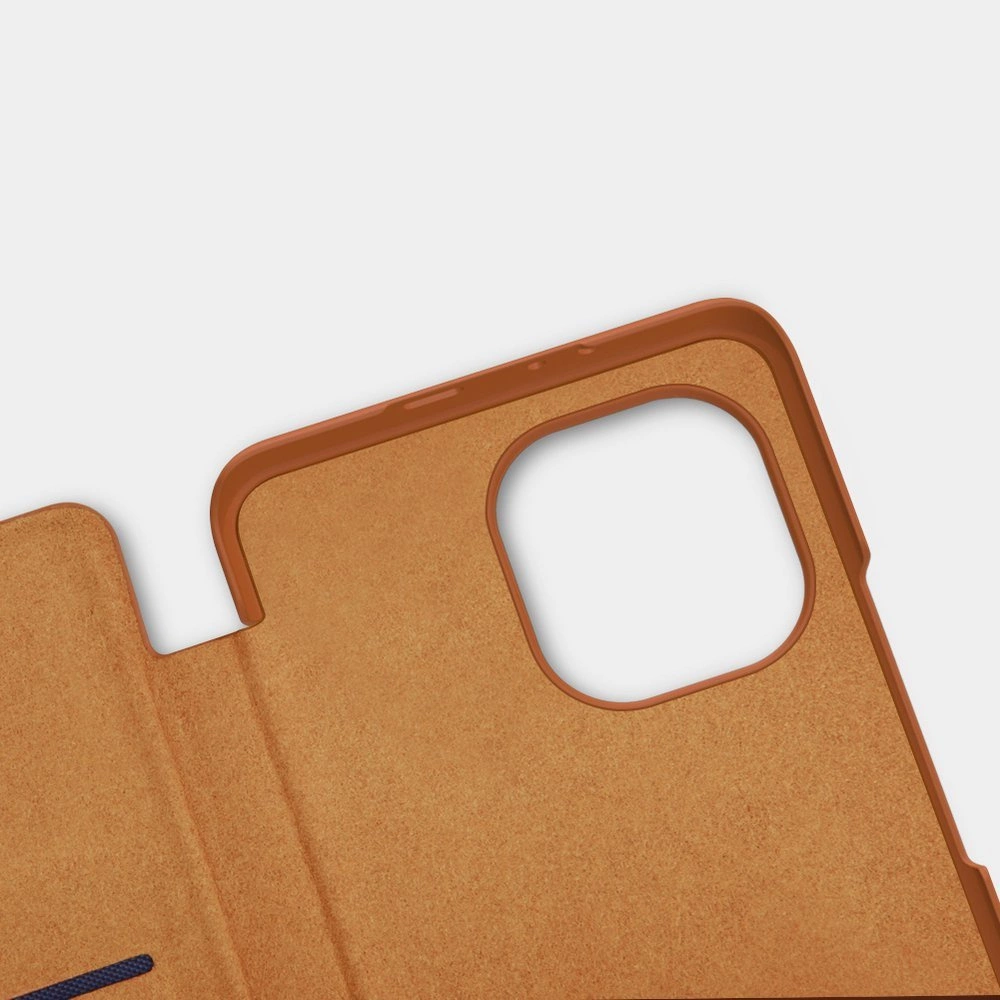 Nillkin Qin Odinis dėklas Xiaomi Mi 11 ruda