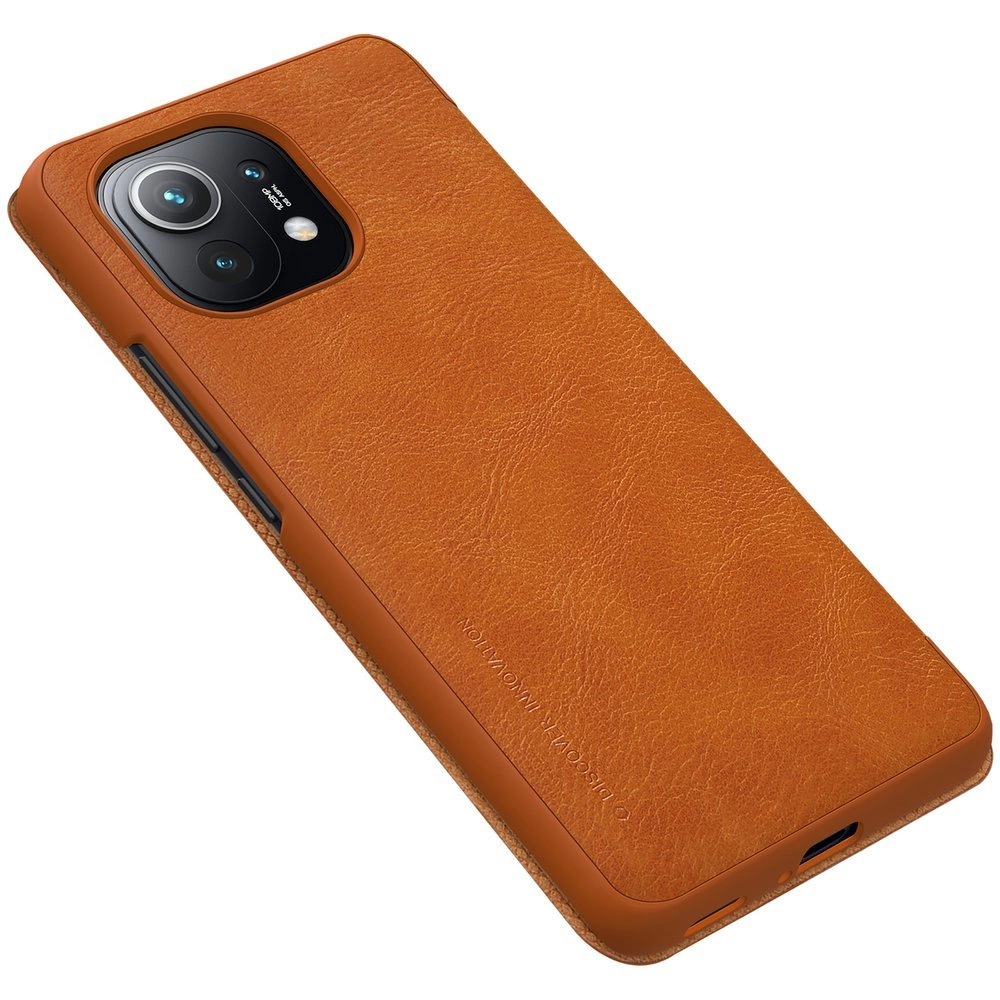 Nillkin Qin Odinis dėklas Xiaomi Mi 11 ruda